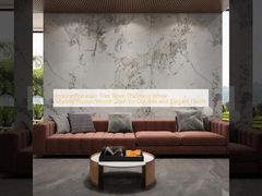 کاشی‌های پرسلان داخلی با ضخامت 9 میلی‌متر طرح سنگ مرمر سفید/توهم/چوب برای کف‌های بادوام و شیک