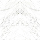 کاشی مرمر سفید 64 اینچ 128 اینچ کاشی مرمری ایتالیایی Carrara Striation ظاهر تمام بدنه کاشی چینی مرمر پایانی کف