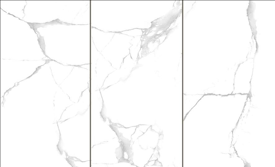 ضخامت 10 میلی متر کاشی های چینی داخلی پانل های دیوار دوش رنگ فوق العاده سفید