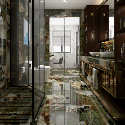 Matt Finish Tile Porcelain Indoor 12mm ضخامت 0.5٪ جذب آب برای کف های پیچیده