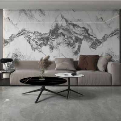 9mm Thickness Indoor Porcelain Tiles with Glossy Finish and Less Than 0.5% Water Absorption