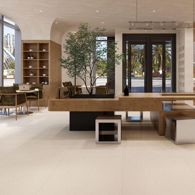 کاشی پرسلان مدرن پولیش شده با ملات نازک یا روش نصب چسب که سطحی برای مصارف متعدد ارائه می دهد