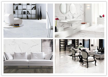 کاشی دیواری چینی جلا داده شده دیجیتال لعاب دار Carrara رنگ فوق العاده سفید مقاوم در برابر یخ زدگی
