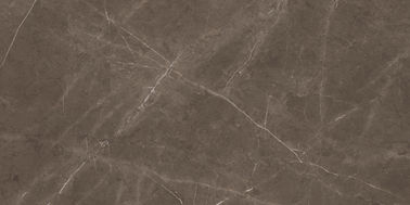 تولید کننده سطح جامد سنگ مرمر با دال بزرگ قهوه ای رنگ کاشی 750x1500 میلی متر فروش داغ کاشی چینی داخلی