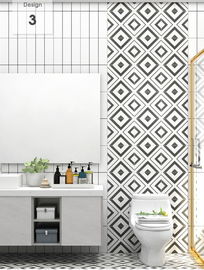 کاشی چینی مدرن 12'X12' سنگ مرمر نازک حمام تکمیل شده مات